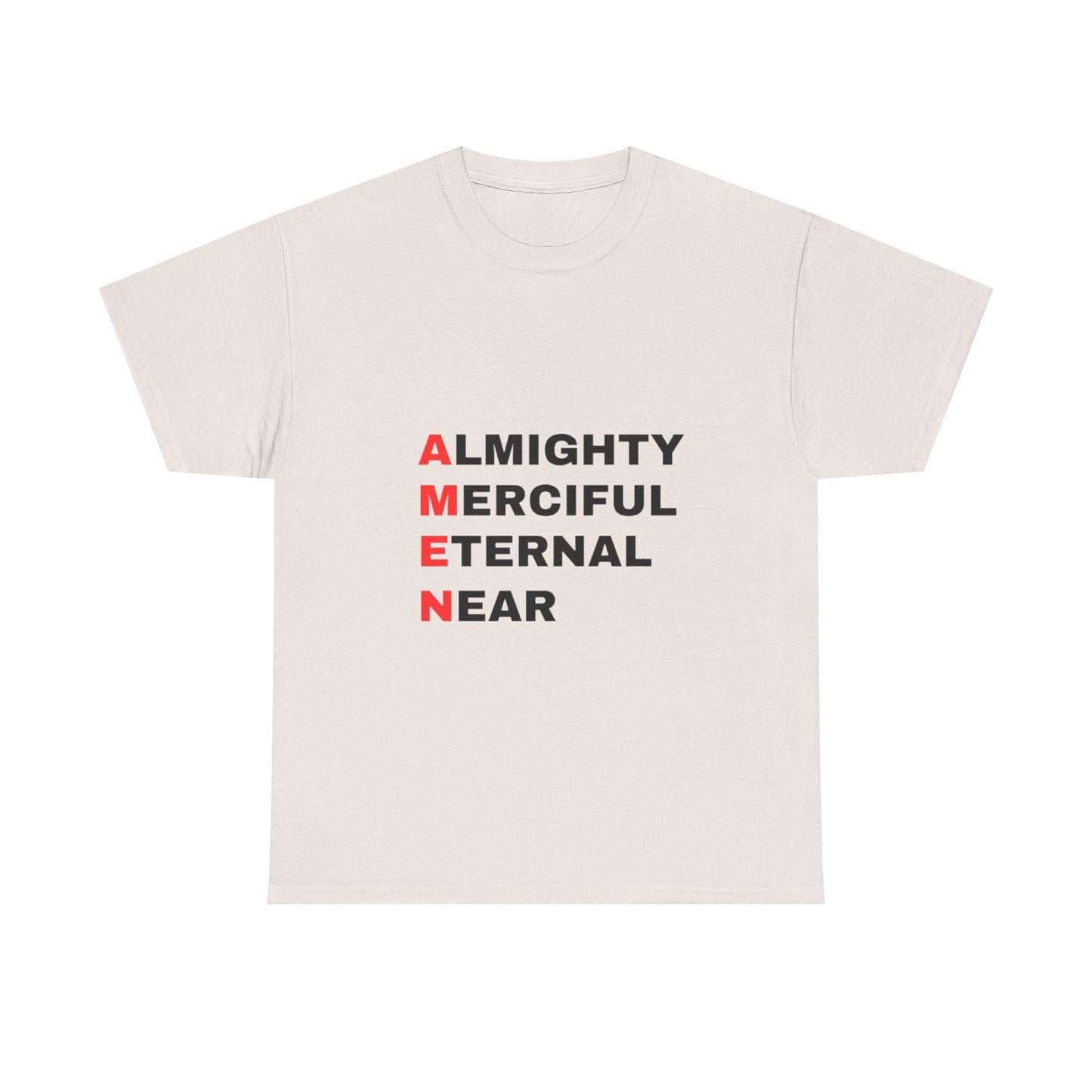 Inspirational Unisex Heavy Cotton Tee - "AMEN" Graphic T-Shirt