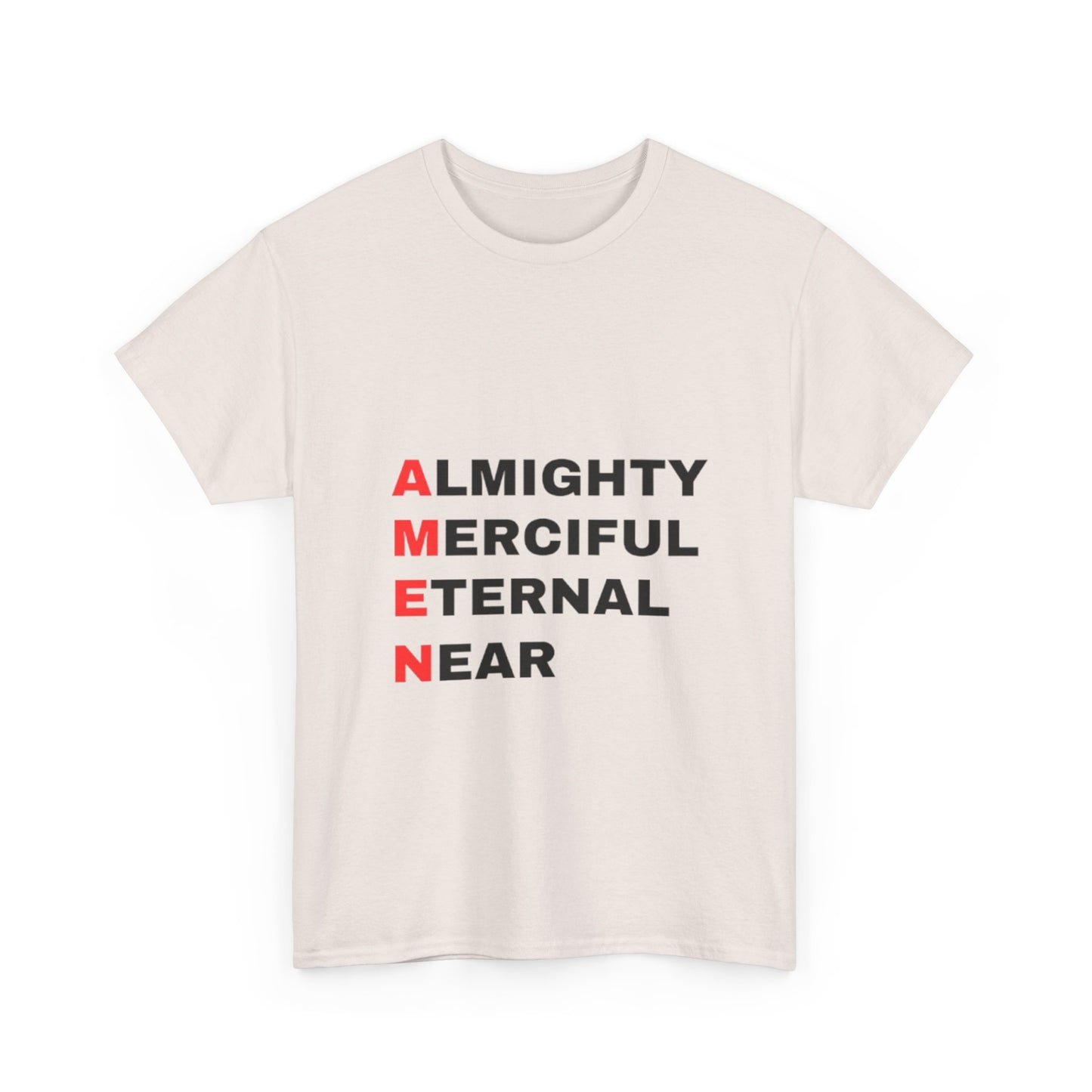 Inspirational Unisex Heavy Cotton Tee - "AMEN" Graphic T-Shirt