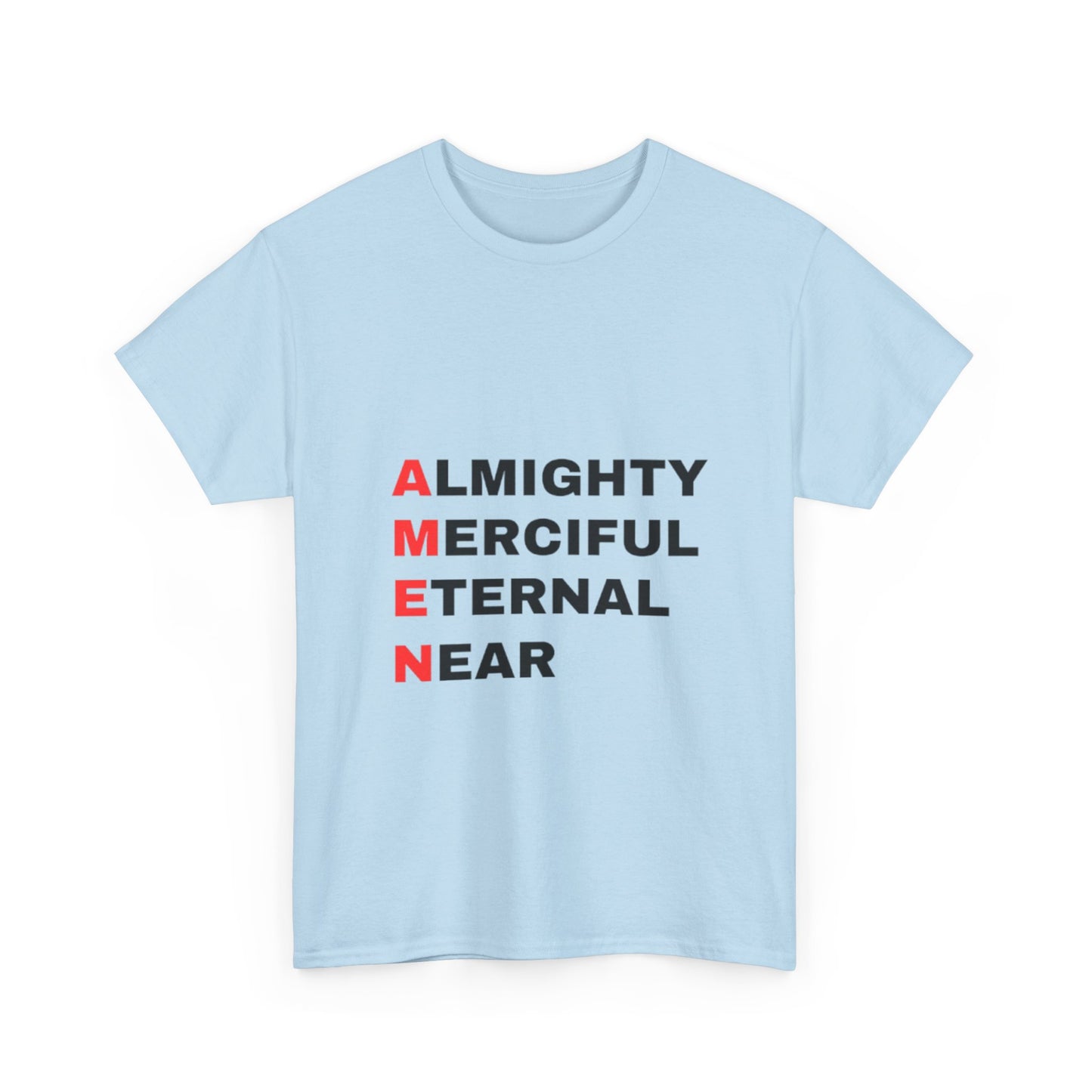 Inspirational Unisex Heavy Cotton Tee - "AMEN" Graphic T-Shirt