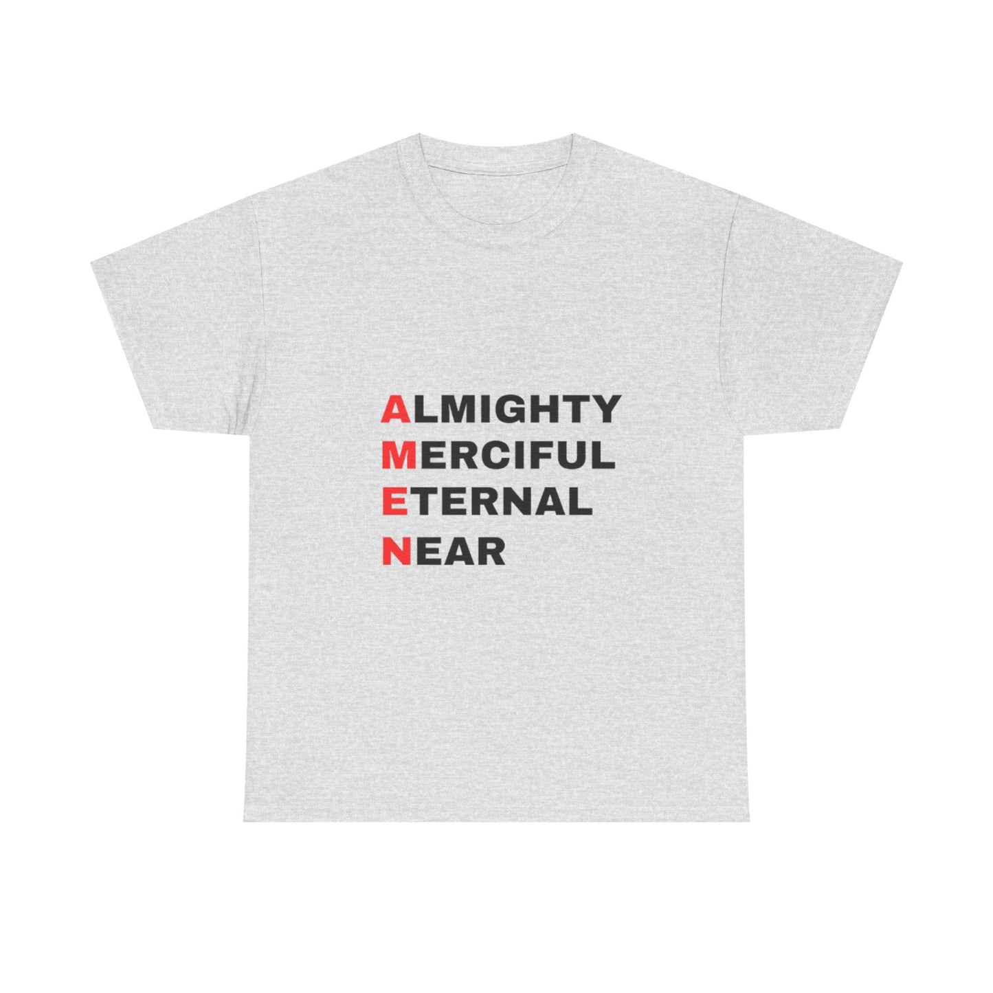 Inspirational Unisex Heavy Cotton Tee - "AMEN" Graphic T-Shirt
