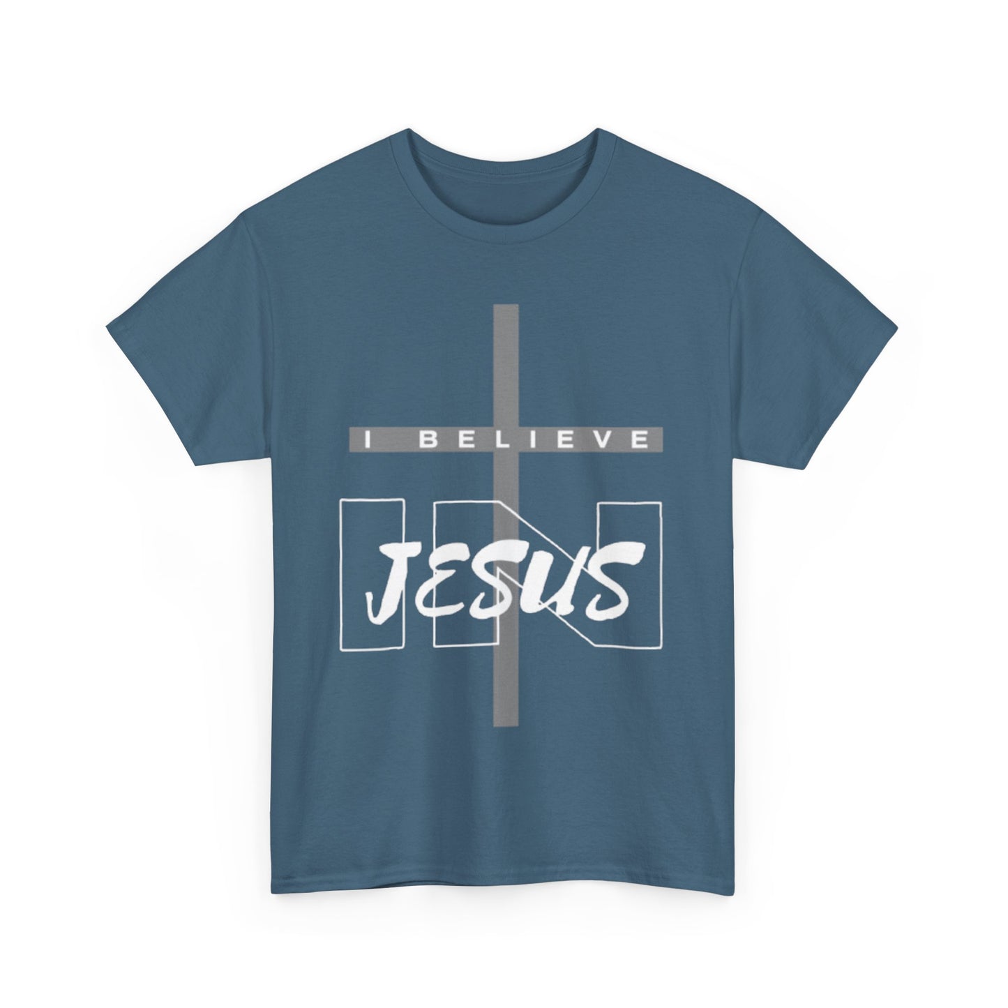 Unisex Heavy Cotton Tee - 'I Believe Jesus' Graphic T-Shirt