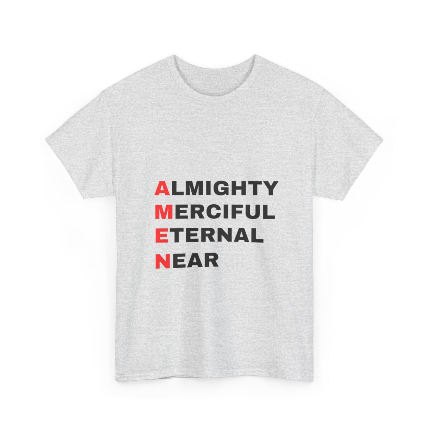 Inspirational Unisex Heavy Cotton Tee - "AMEN" Graphic T-Shirt