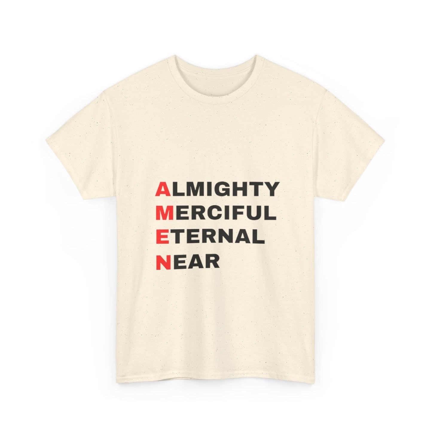 Inspirational Unisex Heavy Cotton Tee - "AMEN" Graphic T-Shirt