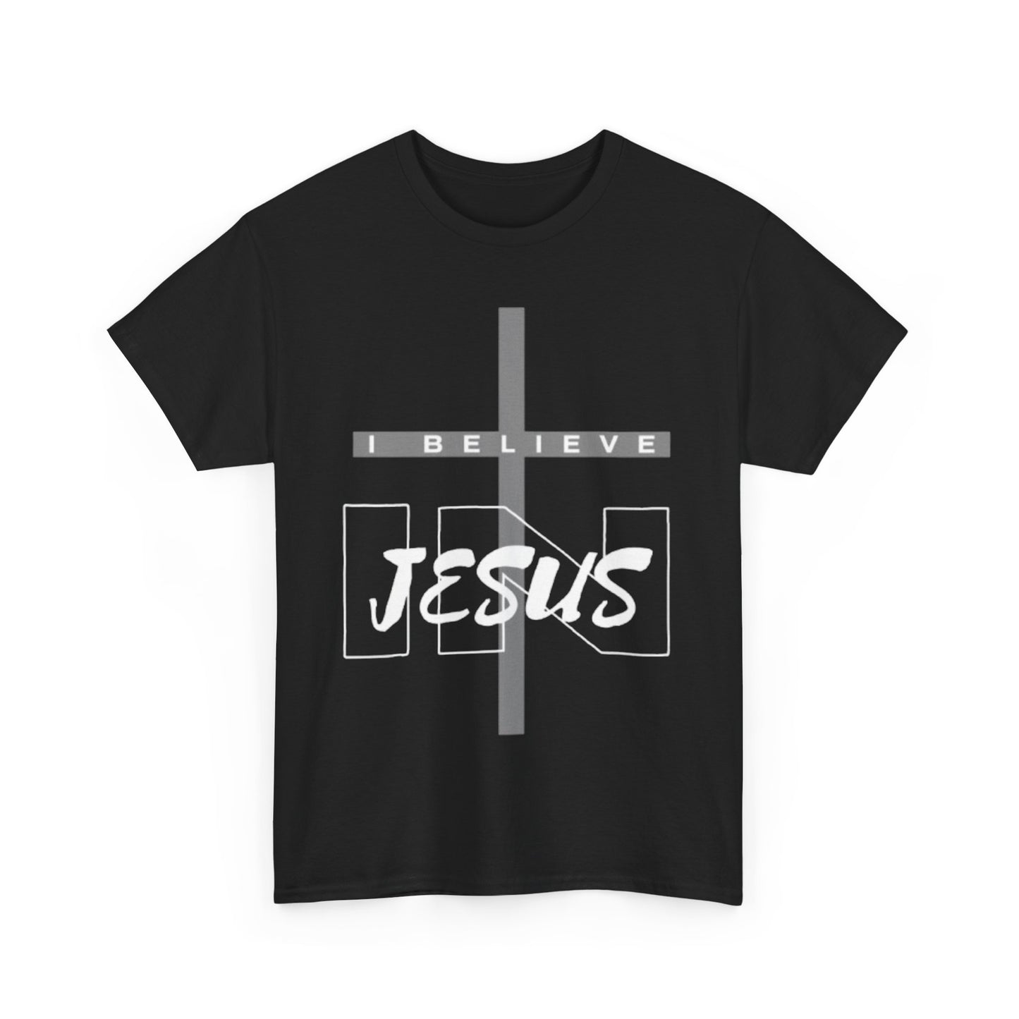 Unisex Heavy Cotton Tee - 'I Believe Jesus' Graphic T-Shirt