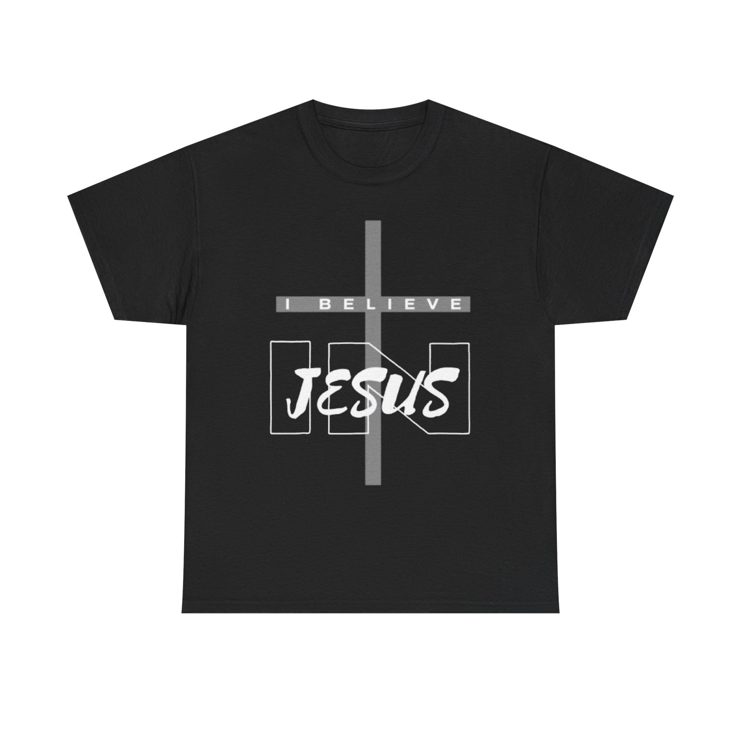 Unisex Heavy Cotton Tee - 'I Believe Jesus' Graphic T-Shirt