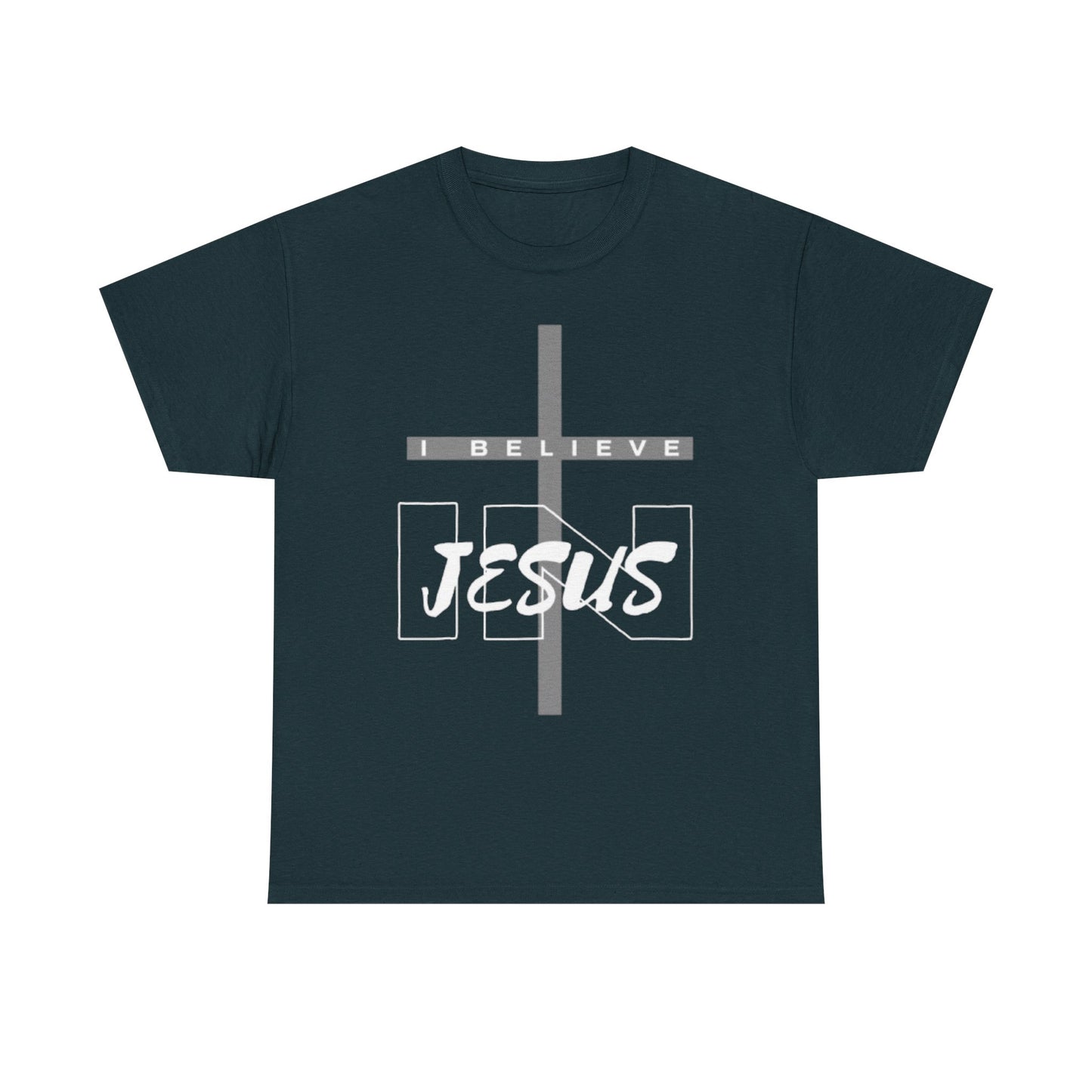 Unisex Heavy Cotton Tee - 'I Believe Jesus' Graphic T-Shirt