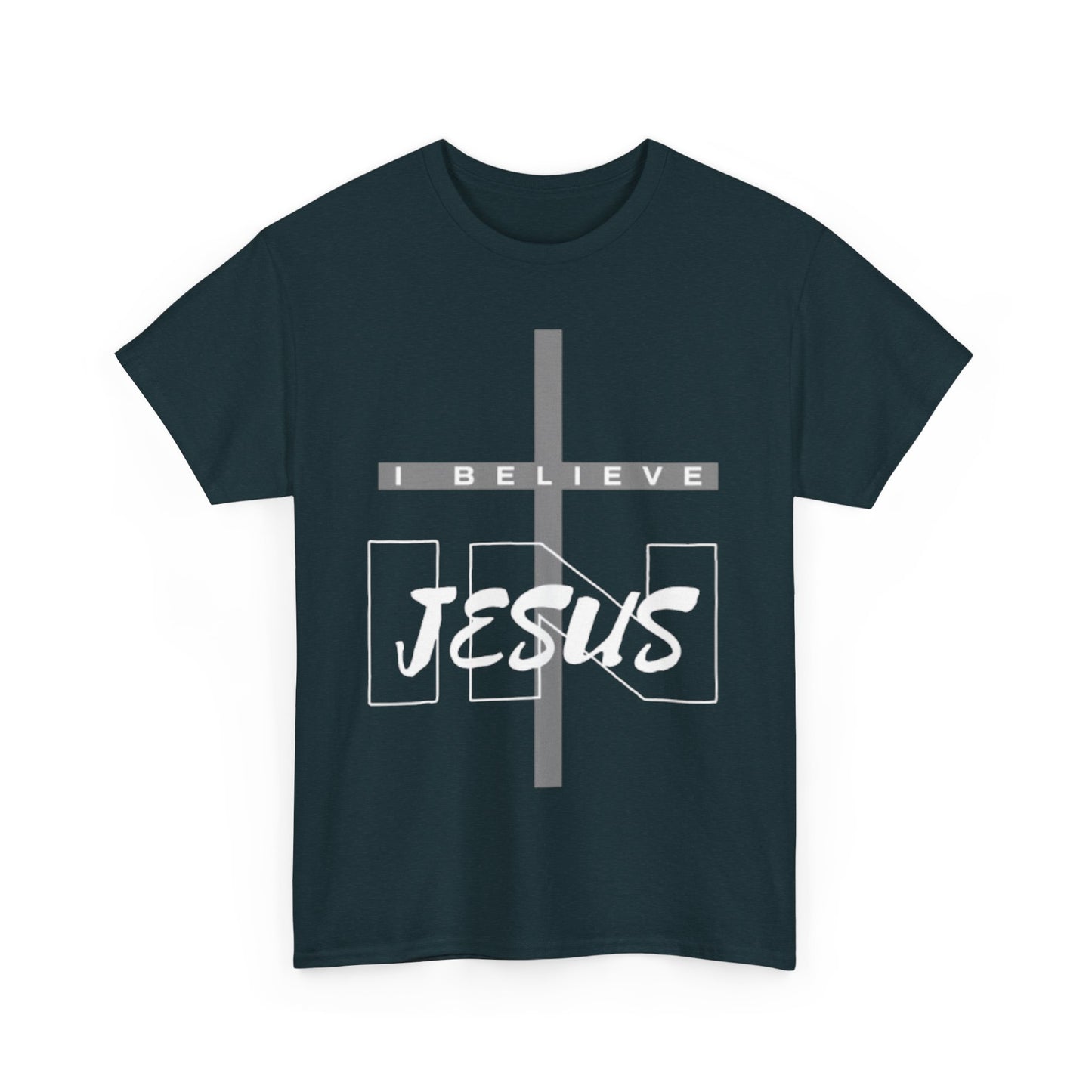 Unisex Heavy Cotton Tee - 'I Believe Jesus' Graphic T-Shirt