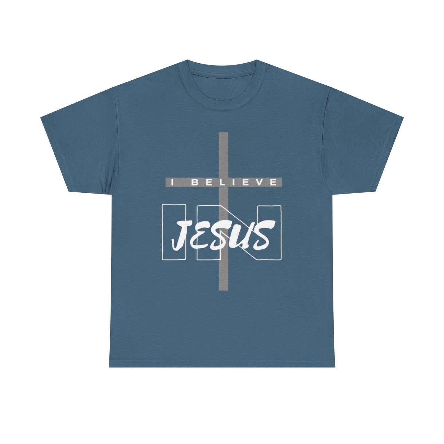 Unisex Heavy Cotton Tee - 'I Believe Jesus' Graphic T-Shirt