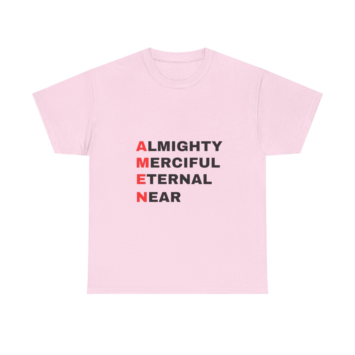 Inspirational Unisex Heavy Cotton Tee - "AMEN" Graphic T-Shirt