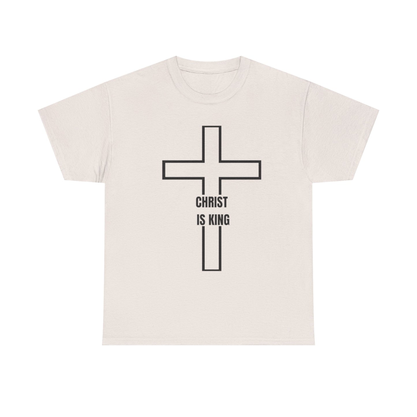 Faith-Inspired Unisex Heavy Cotton Tee - 'Christ is King' Graphic Tee