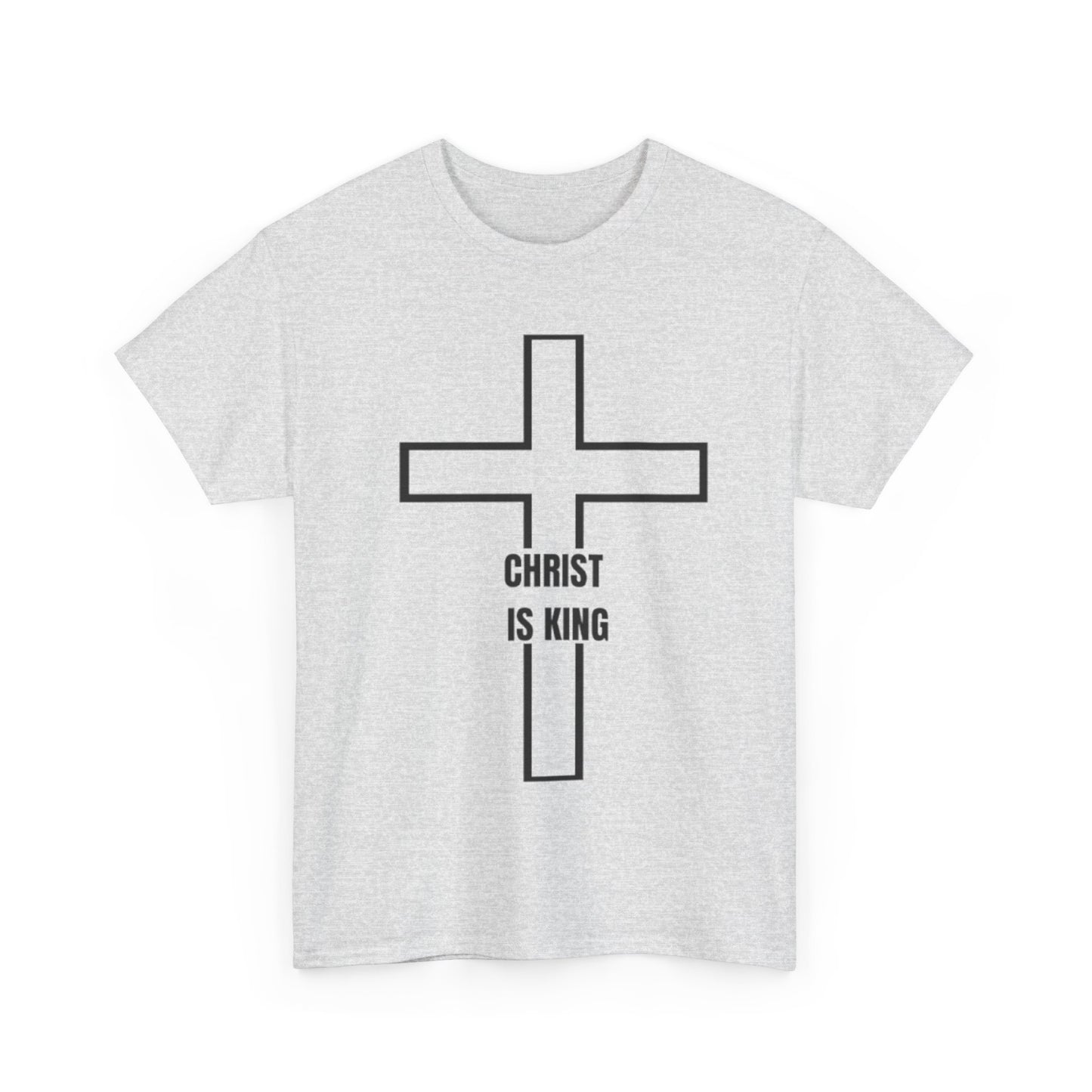 Faith-Inspired Unisex Heavy Cotton Tee - 'Christ is King' Graphic Tee