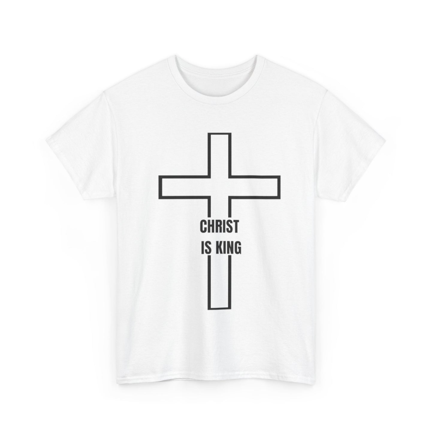 Faith-Inspired Unisex Heavy Cotton Tee - 'Christ is King' Graphic Tee