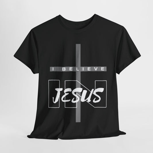 Unisex Heavy Cotton Tee - 'I Believe Jesus' Graphic T-Shirt