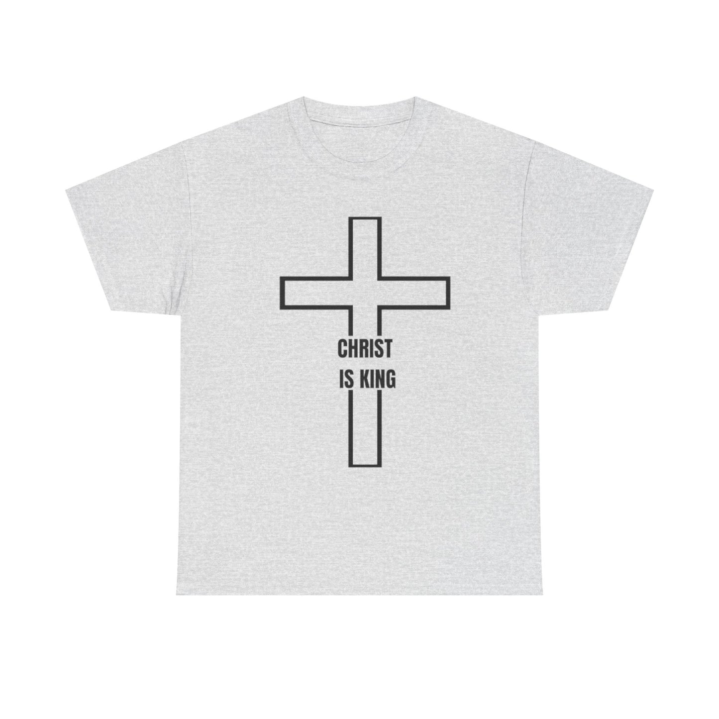Faith-Inspired Unisex Heavy Cotton Tee - 'Christ is King' Graphic Tee