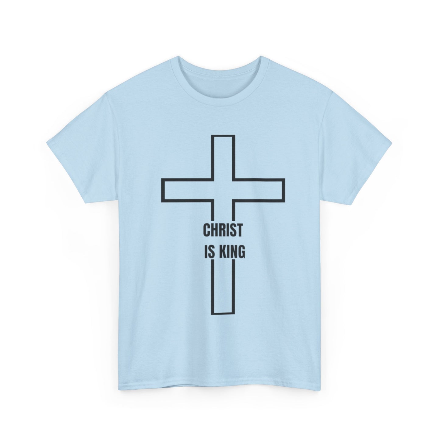Faith-Inspired Unisex Heavy Cotton Tee - 'Christ is King' Graphic Tee