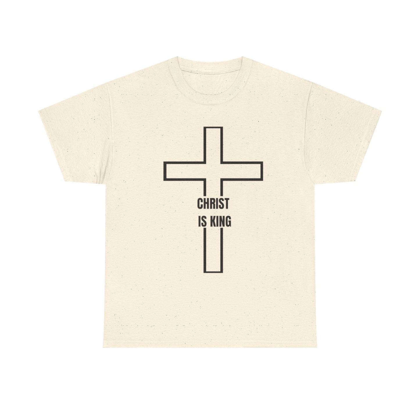 Faith-Inspired Unisex Heavy Cotton Tee - 'Christ is King' Graphic Tee