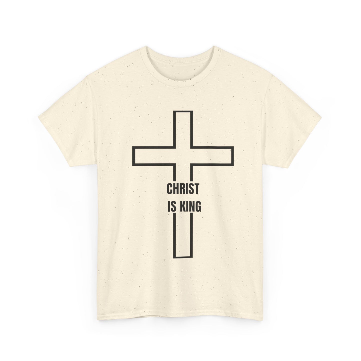 Faith-Inspired Unisex Heavy Cotton Tee - 'Christ is King' Graphic Tee
