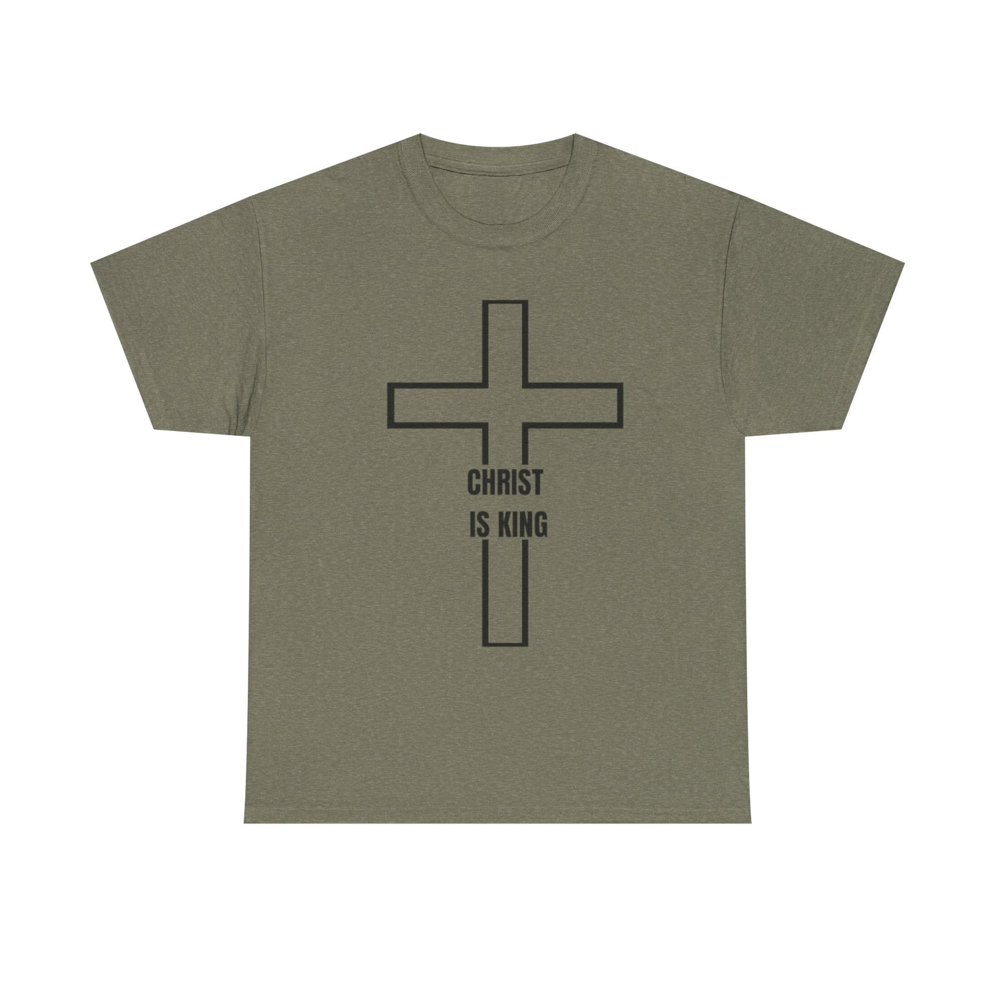 Faith-Inspired Unisex Heavy Cotton Tee - 'Christ is King' Graphic Tee