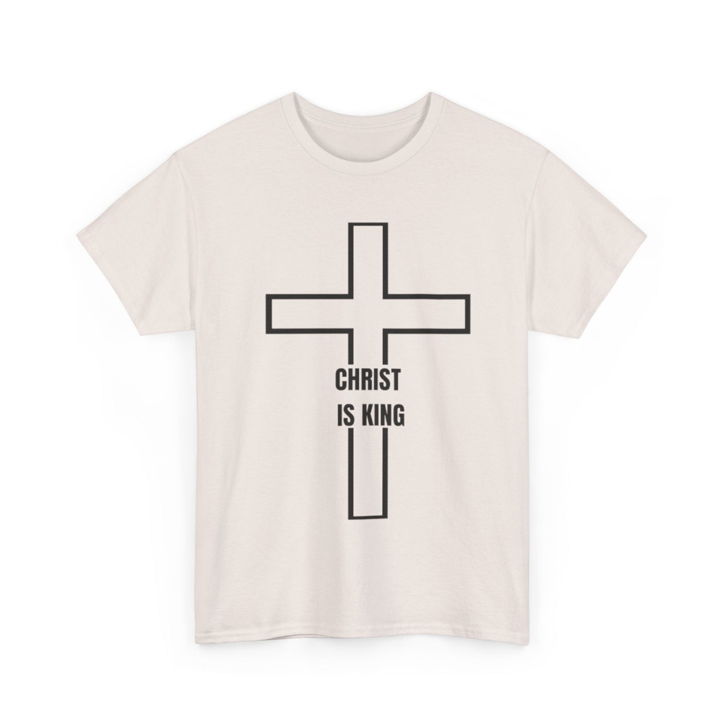 Faith-Inspired Unisex Heavy Cotton Tee - 'Christ is King' Graphic Tee
