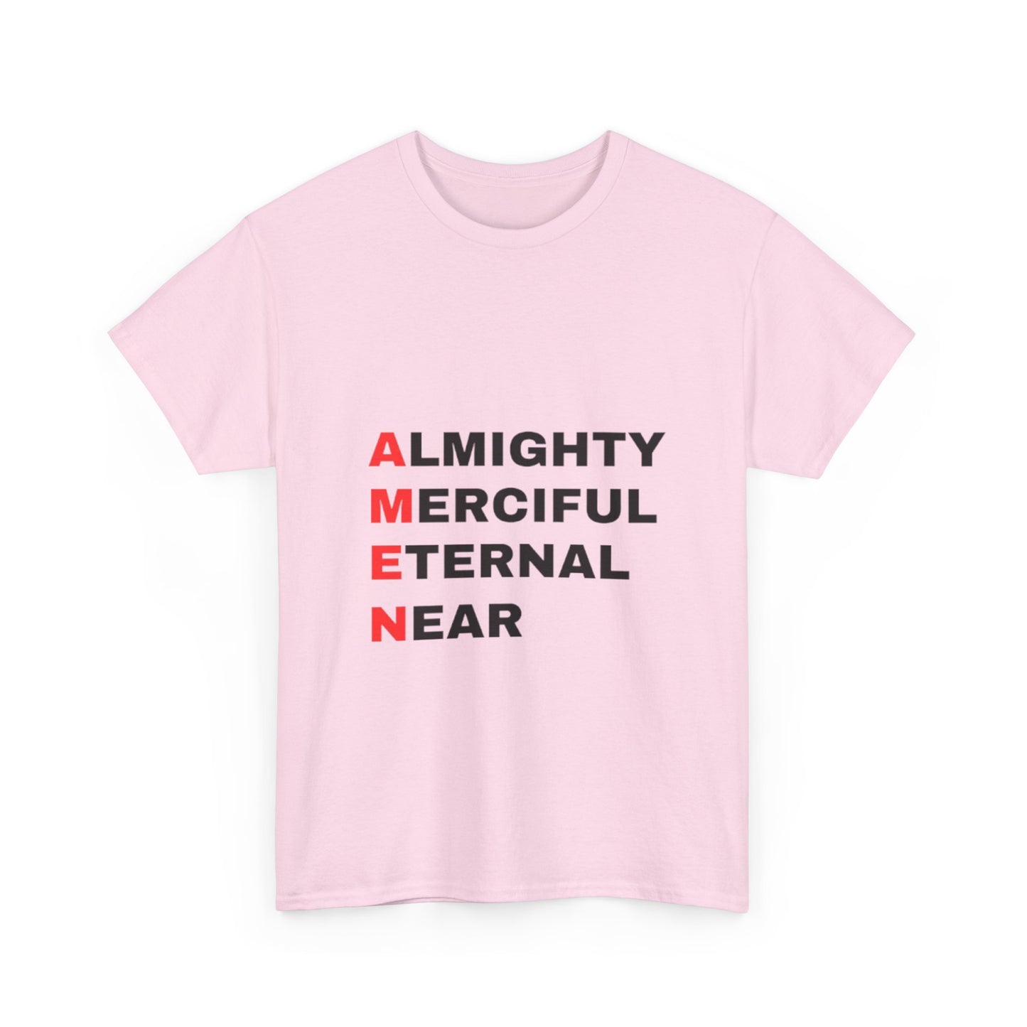 Inspirational Unisex Heavy Cotton Tee - "AMEN" Graphic T-Shirt