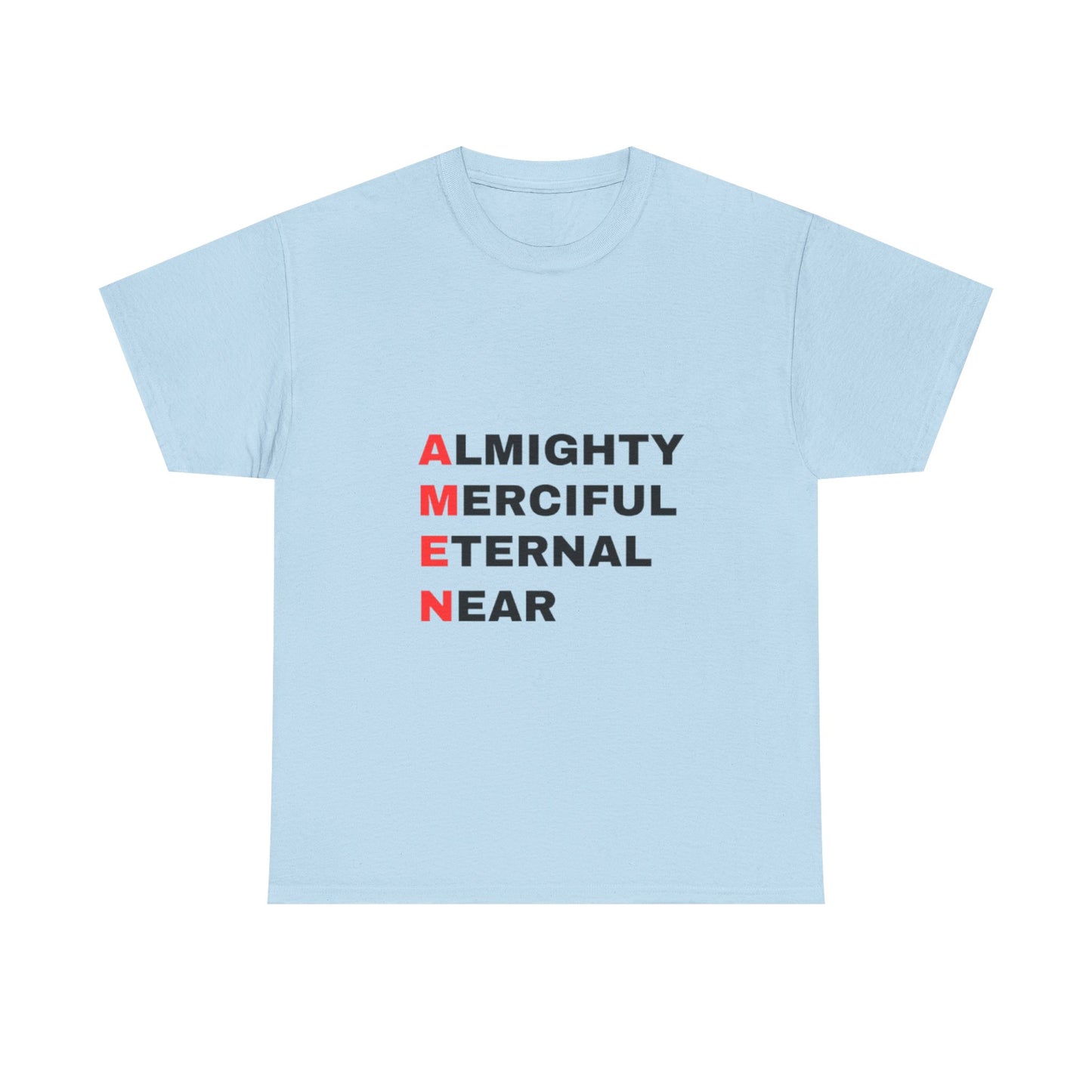 Inspirational Unisex Heavy Cotton Tee - "AMEN" Graphic T-Shirt